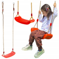 Ogrodowa Huśtawka Dla Dzieci Wisząca Regulowana Długa Mocna Lina 50KG Mocna.png