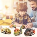 Mega Zestaw Autek Dinozaury i Samochody 6 sztuk dla dzieci