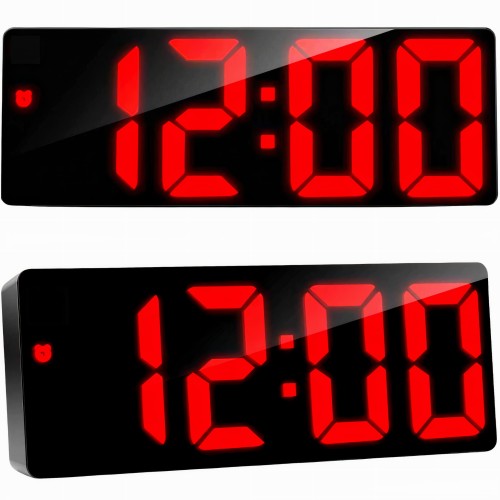 Budzik cyfrowy LED z czujnikiem dźwięku, podświetlany nocą