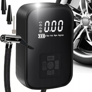 Kompresor bezprzewodowy samochodowy pompka elektryczna rowerowa sprężarka do auta roweru motocykli kół opon wyświetlacz lcd akumulatorowa przenośna bezprzewodowa automatyczna uniwersalna