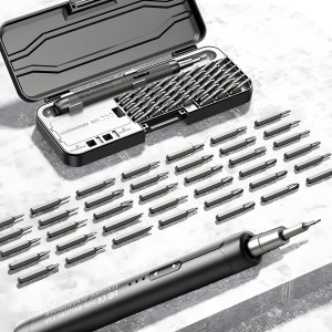 Elektryczny śrubokręt precyzyjny z akumulatorem 3.7V, 38 bitów USB-C magnetyzer demagnetyzer etui zestaw do naprawy telefonów elektroniki i AGD