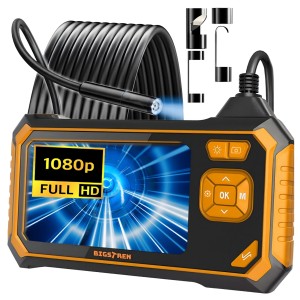 Endoskop kamera inspekcyjna 5 m Full HD z ekranem LCD 4,3", 6 LED, IP67, obiektyw 8 mm nagrywanie foto i wideo do rur odpływów samochodu i trudno dostępnych miejsc